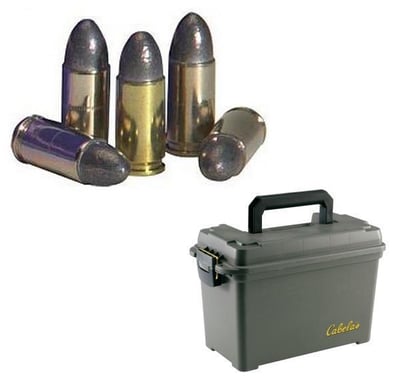 Ultramax 9mm 125-Grain Lead Round Nose 600 Rnds with 2 Dry-Storage Box - $149.99 (Free Shipping over $50)